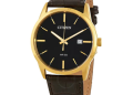 Citizen Quartz Men's Gold Stainless Steel Case Brown Leather Watch