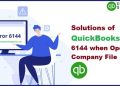 Fixing QuickBooks Error Code 6144 When opening a company file or restoring a backup - Featuring Image